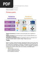 Ortografia Grad Sexto y Septimo 2023