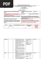 Planeación Didáctica 1 GRADO