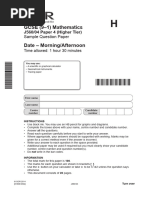 Higher Tier Sample Assessment Materials