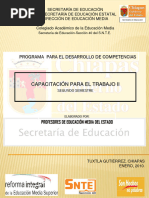 Capacitacion para El Trabajo Ii