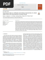 Experimental Study On Combustion and Emission Characteristics of A Diesel