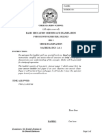 Mathematics Form 3 - 2023