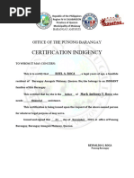 Certificate - of - Indigency