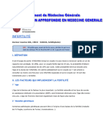 INFERTILITÉ I. DÉFINITION II. LES FACTEURS QUI INFLUENCENT LA FERTILITÉ. 1 Age. 2 Maladies Génétiques