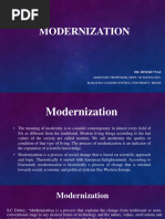 Modernization: Assistant Professor, Dept. of Sociology, Mahatma Gandhi Central University, Bihar