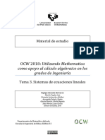 Tema 3 - Sistemas de Ecuaciones Lineales