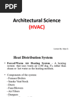 Architectural Science (HVAC) Lecture 4