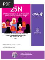 Informe de Resultados Sobre Violencia Contra Las Mujeres en Entre Ríos