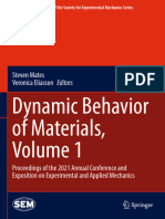 Dynamic Behavior of Materials,: Steven Mates Veronica Eliasson Editors