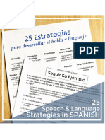 Early Intervention Handouts Speech and Language Strategies Spanish