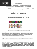 Guía Lenguaje y Comunicación Iii