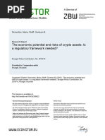 The Economic Potential and Risks of Crypto Assets - Is A Regulatory Framework Needed - 2018