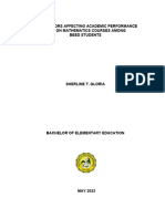 Gloria Sherline T. Factors Affecting Academic Performance On Mathematic Courses Among Beed Students