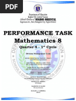 Math 8 Performance Task 1 Final With Cover Page