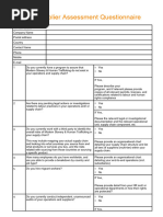 MS - High-Level Supplier Assessment Questionnaire