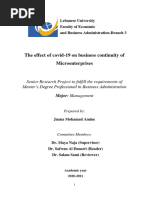 The Effect of Covid-19 On Business Continuity of Microenterprises - Juana Amine