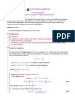 Derivation Implicite