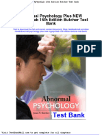 Abnormal Psychology Plus New Mypsychlab 15th Edition Butcher Test Bank