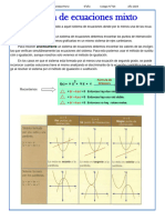 Sistema de Ecuaciones Mixto.