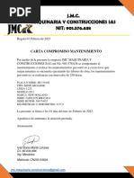 Carta Compromiso Mantenimiento