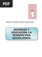 T1 - Sociedad y Educación La Perspectiva Sociológica