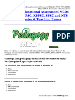 Pedagogy Educational Assessment MCQs For FPSC, PPSC, KPPSC, SPSC and NTS Headmaster & Teaching Exams