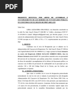 DENUNCIA POR ABUSO DE AUTORIDAD E INCUM DEBERES DE FUNC PUBLICO y PREVARICATO