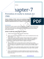 Chapter 7 Prevention of Cruelty To Animals Act 1960 Pharmacy Law and Ethics PDF Notes by Noteskarts