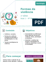 Formas Da Violência: 1 Série Aula 1 - 4º Bimestre