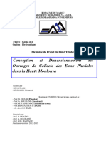 Conception Et Dimensionnement Des Ouvrages de Collecte Des Eaux Pluviales Dans La Haute Moulouya