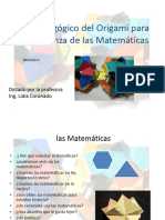 Uso Pedagogico Del Origami para La Ensenanza de Las Matematicas Modulo II