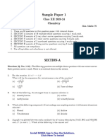 Sample Paper 1: Class XII 2023-24 Chemistry