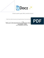 Taller para La Determinación de Las Especificaciones Funcionales Del Software y Metodología A Utilizar