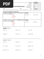 Multiplying and Dividing Integers