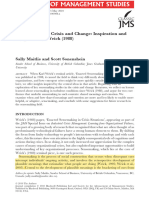 J Management Studies - 2010 - Maitlis - Sensemaking in Crisis and Change Inspiration and Insights From Weick 1988