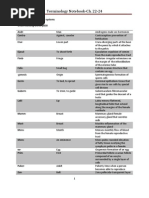 Terminology Notebook-Ch. 22-24: Chapter 22 Reproductive Systems Understanding Words p830 Andr-Contra - Crur