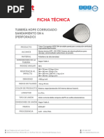 Ficha Tecnica Tuberia Corrugada Saneamiento SN4 - Ntp-Iso 21138 - Perforado