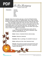 The First Thanksgiving Script Inlingua DC, Level 2, Autumn Session