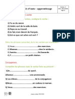 Activités D'auto - Apprentissage: Grammaire. Le Verbe