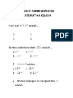 Soal Sas Matematika Kelas 9