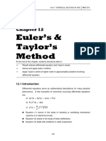 Chapter 12 Euler's & Taylor's Rule