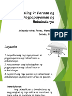 Araling9 Paraan NG Pagpapayaman NG Bokabularyooo