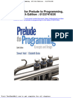 Test Bank For Prelude To Programming 6 e 6th Edition 013374163x