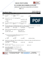 CA Found Mock Paper of Maths Set A Held On 25-11-23