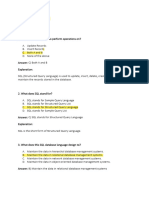 Top SQL MCQ