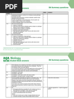 AQA Biology B6 Summary Answers