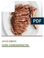 Lista de Alimentos: Cero Carbohidratos