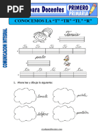 Conocemos La T TR TL R para Primero de Primaria