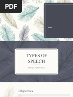 TYPES OF SPEECH Autosaved