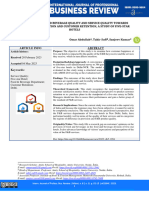 Impact of Food and Beverage Quality and Service Quality Towards Customer Satisfaction and Customer Retention, A Study of Five-Star Hotels